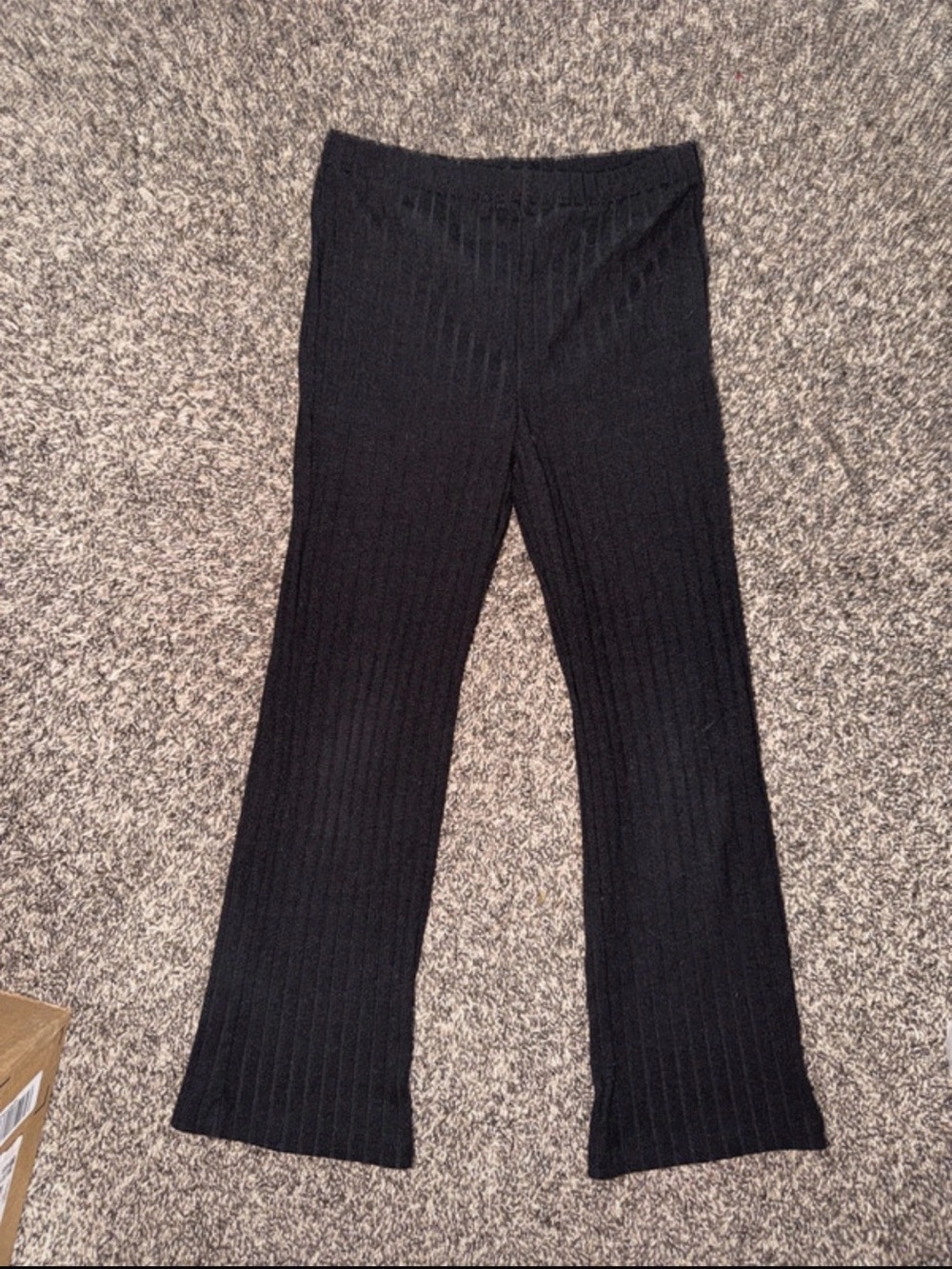 The Children's Place Black Ribbed Flare Leggings